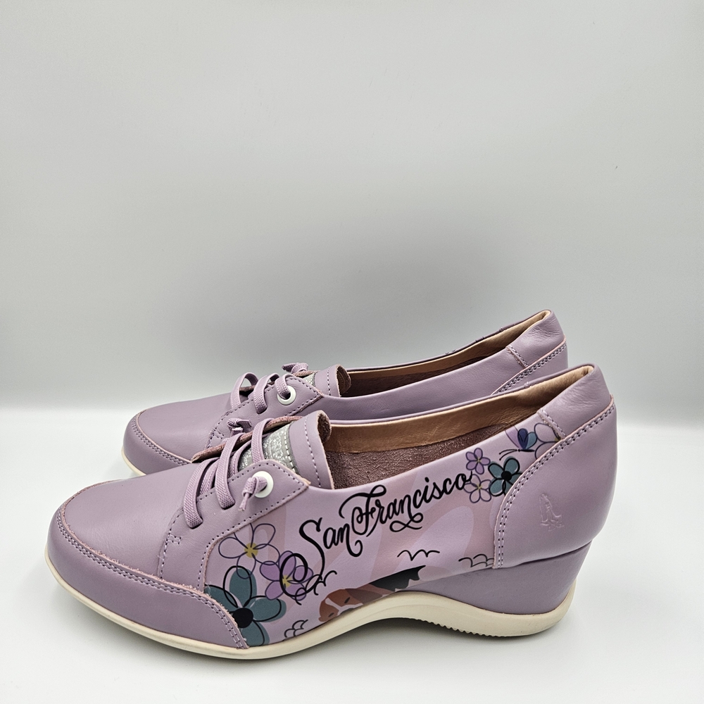 Hush Puppies Lavender Espadrilles with Artistic Design